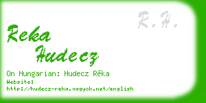 reka hudecz business card