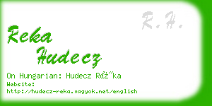 reka hudecz business card